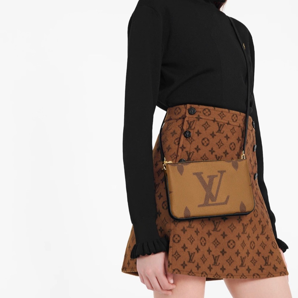 Double Zip Pouchette - Monogram
